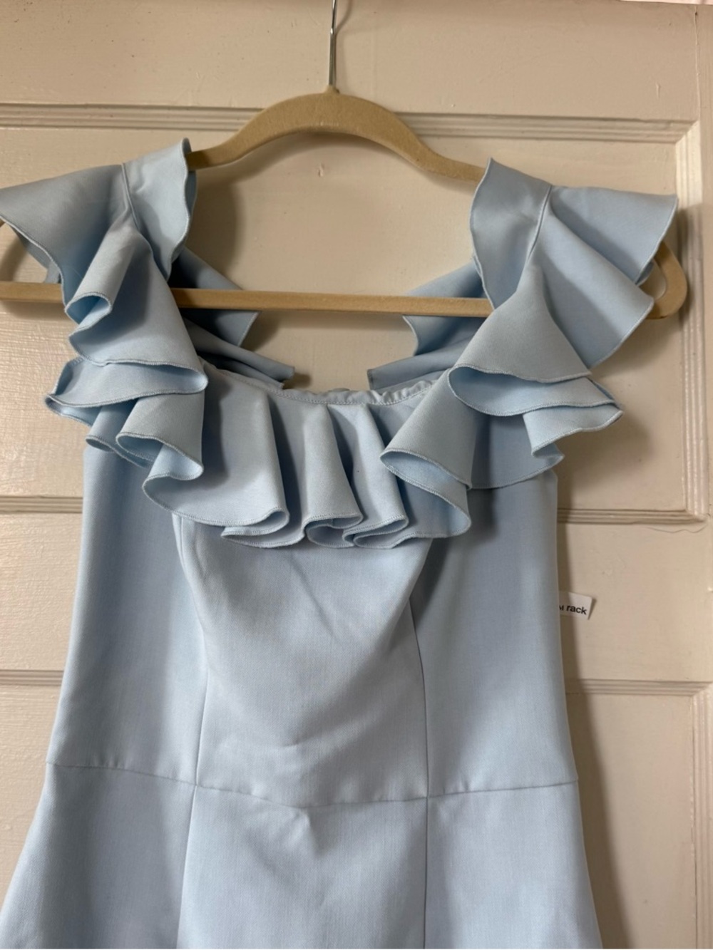 French Connection Light Blue Ruffle Mini Dress - Picture 2 of 13